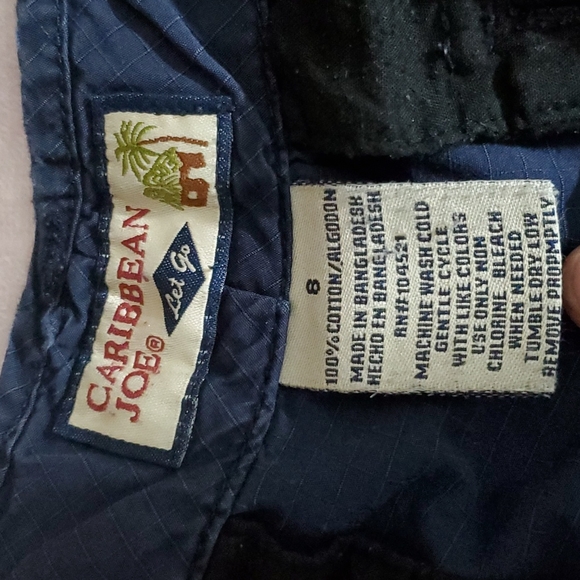 CARIBBEAN JOE Women's Navy Blue 7-Pocket Capris-Velcro-EUC-Sz 8 - Picture 10 of 17
